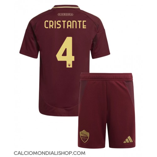 Maglie da calcio AS Roma Bryan Cristante #4 Prima Maglia Bambino 2024-25 Manica Corta (+ Pantaloni corti)